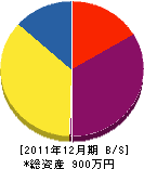 鈴木塗装 貸借対照表 2011年12月期