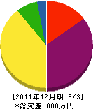 坂中組 貸借対照表 2011年12月期
