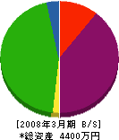 佐々木組 貸借対照表 2008年3月期