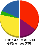 佐籐電設 貸借対照表 2011年12月期
