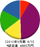 田上ウォーターサービス 貸借対照表 2012年9月期