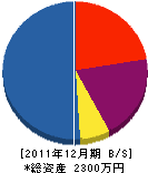 中山土木 貸借対照表 2011年12月期