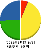 大内田産業 貸借対照表 2012年6月期