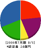 竹本組 貸借対照表 2008年7月期