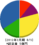 合田工務店 貸借対照表 2012年3月期