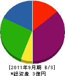 能田電気工業 貸借対照表 2011年9月期