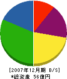 福博印刷 貸借対照表 2007年12月期