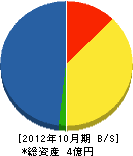 橋本建設 貸借対照表 2012年10月期