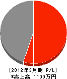 加賀城土木 損益計算書 2012年3月期