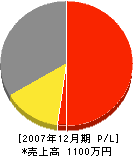 東田建設 損益計算書 2007年12月期