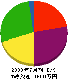 稲田建設 貸借対照表 2008年7月期