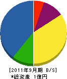 藤川組 貸借対照表 2011年9月期