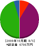 河田組 貸借対照表 2008年10月期