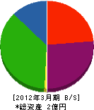 秋山建設 貸借対照表 2012年3月期