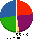長井グリーン 貸借対照表 2011年3月期
