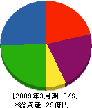 熊野舗道工業 貸借対照表 2009年3月期