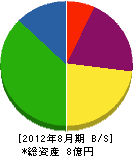 静岡ライフクリーン 貸借対照表 2012年8月期