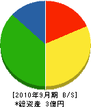 名阪興業 貸借対照表 2010年9月期
