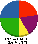羽島建設 貸借対照表 2010年4月期