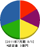 桧垣商会 貸借対照表 2011年7月期