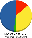 笹岡電業社 貸借対照表 2008年8月期