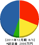 寺田ポンプ 貸借対照表 2011年12月期
