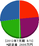 松本 貸借対照表 2012年7月期