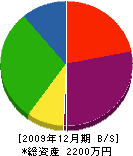 尾田組 貸借対照表 2009年12月期