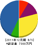 長岡組 貸借対照表 2011年12月期