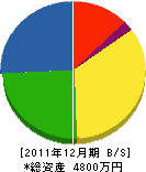 佐々木塗装店 貸借対照表 2011年12月期