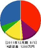 立川表具店 貸借対照表 2011年12月期