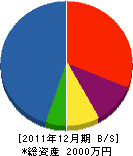 東成土木 貸借対照表 2011年12月期