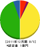 辻設備工業 貸借対照表 2011年12月期