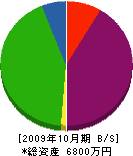 河田組 貸借対照表 2009年10月期