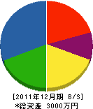 浦田建築 貸借対照表 2011年12月期
