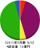 江上運送 貸借対照表 2011年5月期