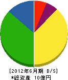 日本衛生工事 貸借対照表 2012年6月期