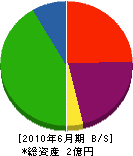 石田建設 貸借対照表 2010年6月期