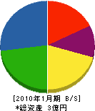 渡辺ポンプ店 貸借対照表 2010年1月期
