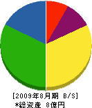 小須田造園 貸借対照表 2009年8月期
