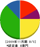 甲田工業所 貸借対照表 2009年11月期