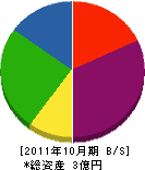神奈川建設 貸借対照表 2011年10月期