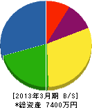 須佐電機興業 貸借対照表 2013年3月期