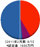 丸田建設 貸借対照表 2011年2月期