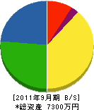 芝田組 貸借対照表 2011年9月期