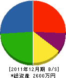松井工務店 貸借対照表 2011年12月期