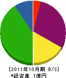 笹生塗装店 貸借対照表 2011年10月期