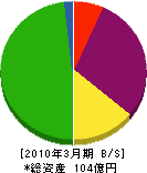日本観光開発 貸借対照表 2010年3月期