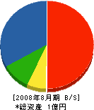 碓井組 貸借対照表 2008年8月期