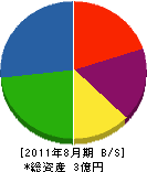 吉島組 貸借対照表 2011年8月期